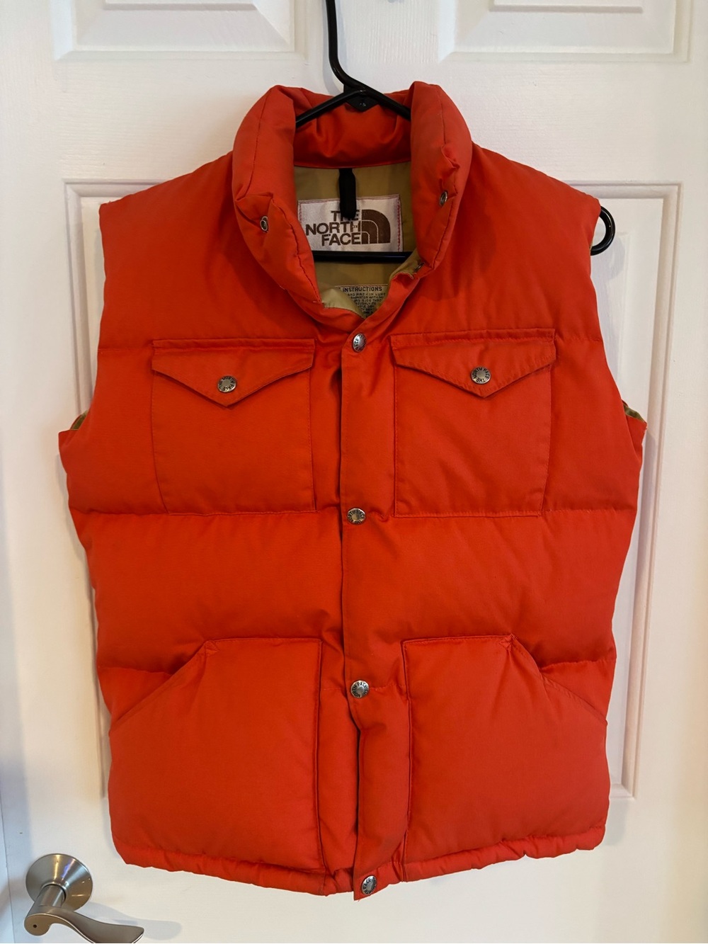 The North Face Unisex Orange Quilted Puffer Vest